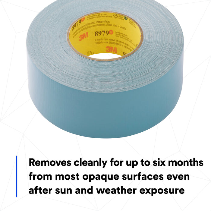 3M Performance Plus Duct Tape 8979, Slate Blue, 12 in x 60 yd, 12.1mil