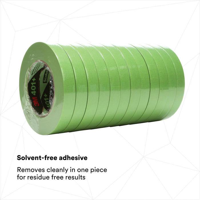 3M High Performance Green Masking Tape 401+, 18 mm x 55 m