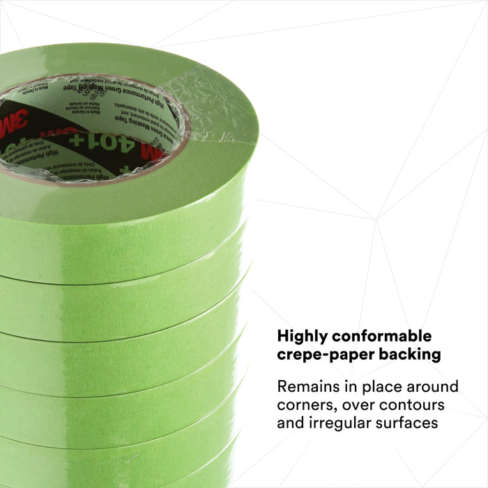 3M High Performance Green Masking Tape 401+, 24 mm x 55 m 6.7 mil