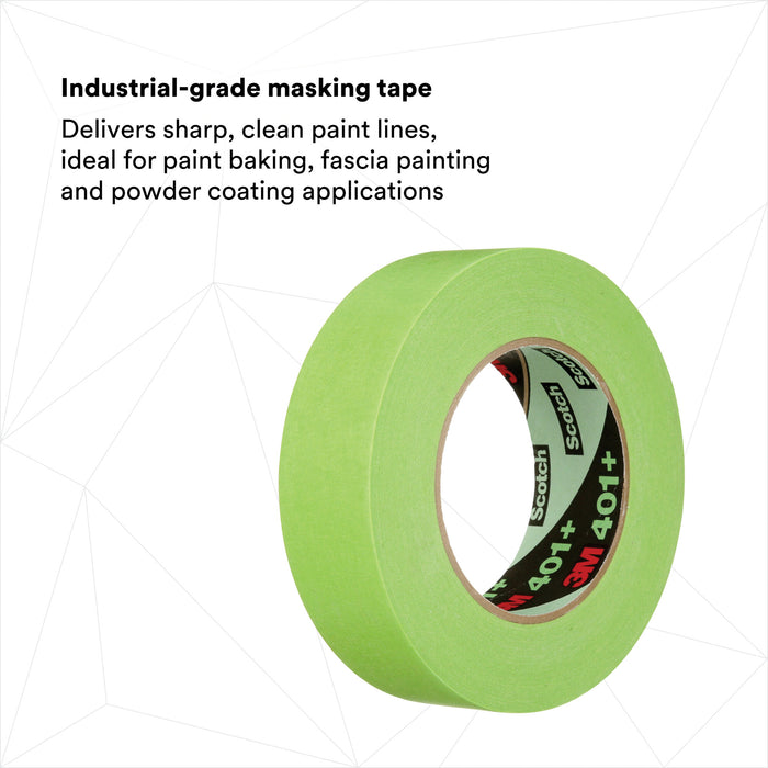 3M High Performance Green Masking Tape 401+, 36 mm x 55 m 6.7 mil