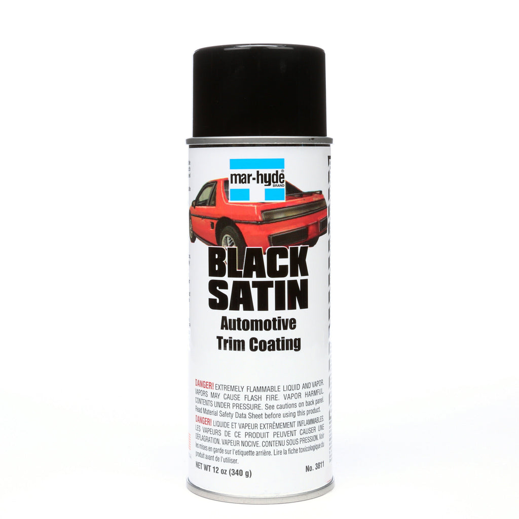 Mar-Hyde® Black Satin Automotive Trim Coating, 03811, Aerosol, 12 ozNe ...