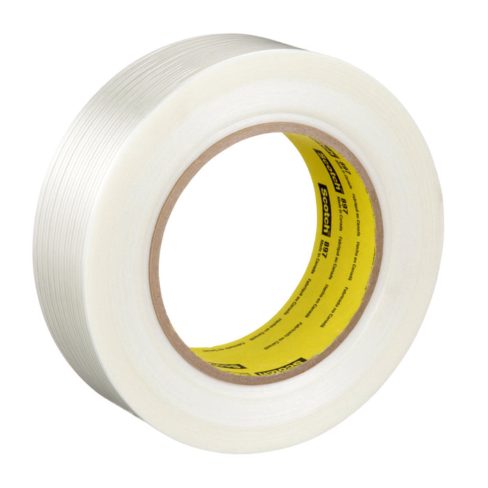 Scotch® Filament Tape 897, Clear, 36 mm x 55 m, 5 mil