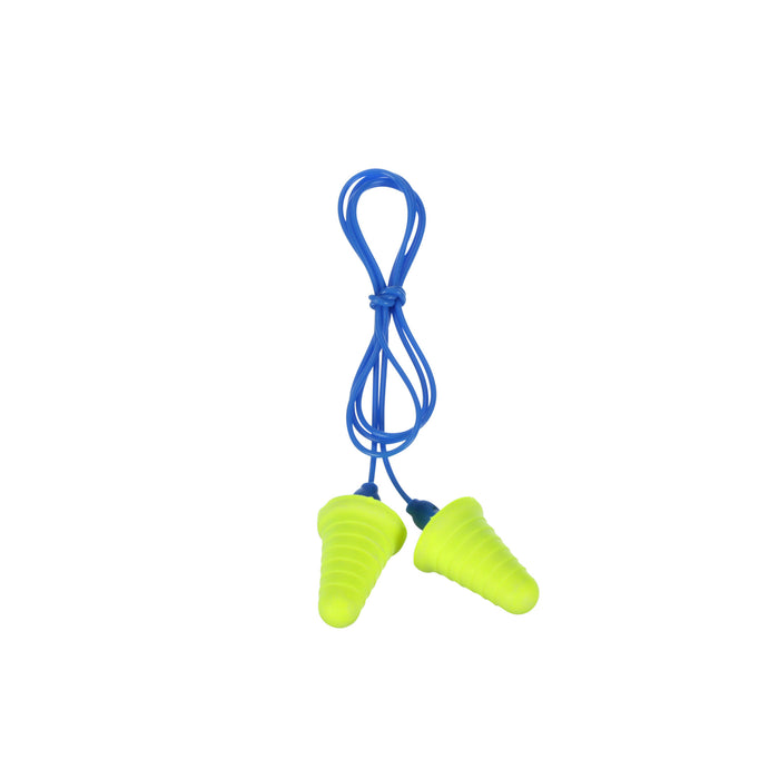 3M E-A-R Push-Ins Earplugs 318-1009, with Grip Rings, Corded, PolyBag