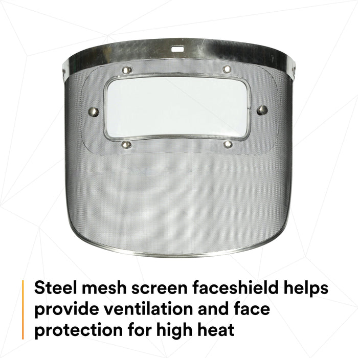 3M Steel Mesh Faceshield Screen W96MW 82511-00000, with ClearEyeshield