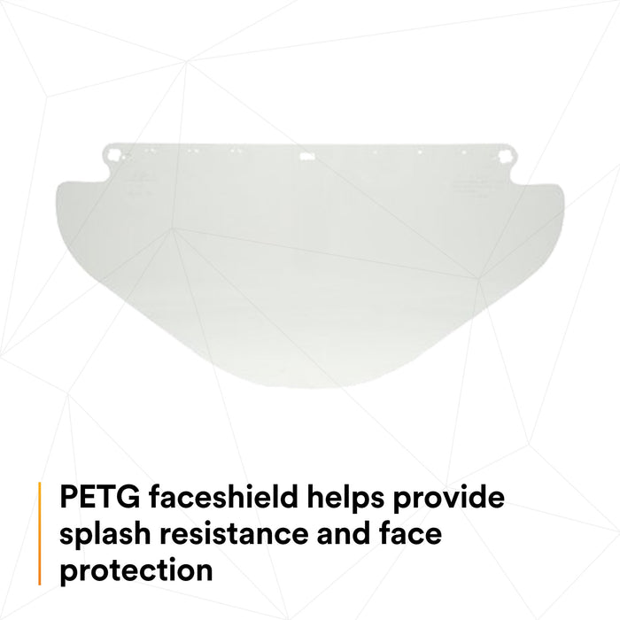 3M Wide Clear PETG Faceshield WE96X 82581-00000, Flat Stock 25 EA/Case