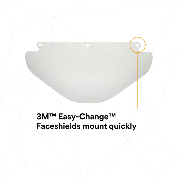 3M Wide Clear Polycarbonate Faceshield WP96X 82582-00000, Flat Stock 25EA/Case