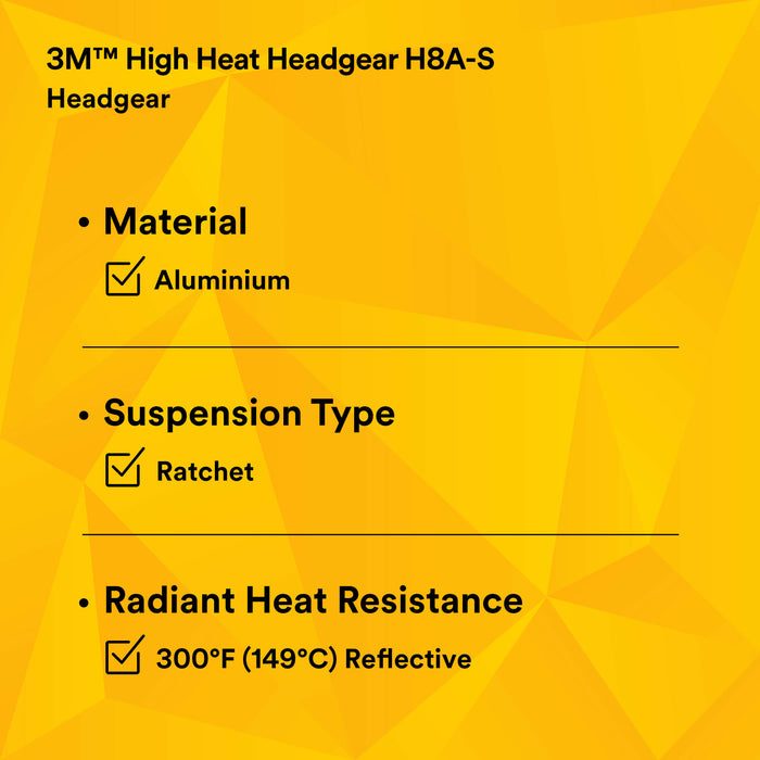 3M High Heat Headgear H8A-S, 82589-00000 10 EA/Case