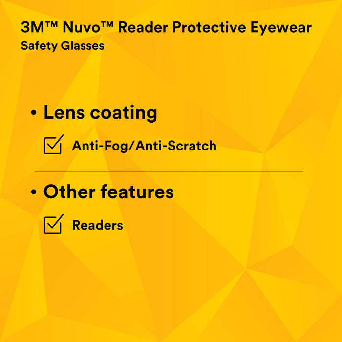 3M Nuvo Reader Protective Eyewear 11501-00000-20 Gray Lens, Gray
Frame