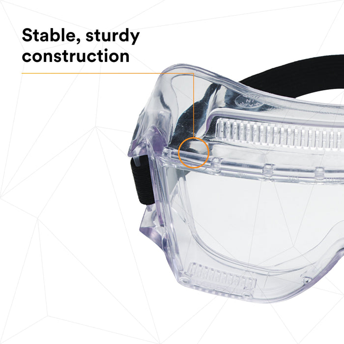 3M Centurion Impact Safety Goggles 452 40300-00000-10, Clear Lens