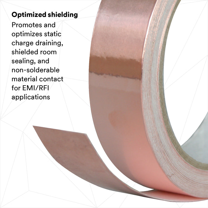 3M EMI Copper Foil Shielding Tape 1181, 1 in x 18 yd (25,40 mm x 16,5m)