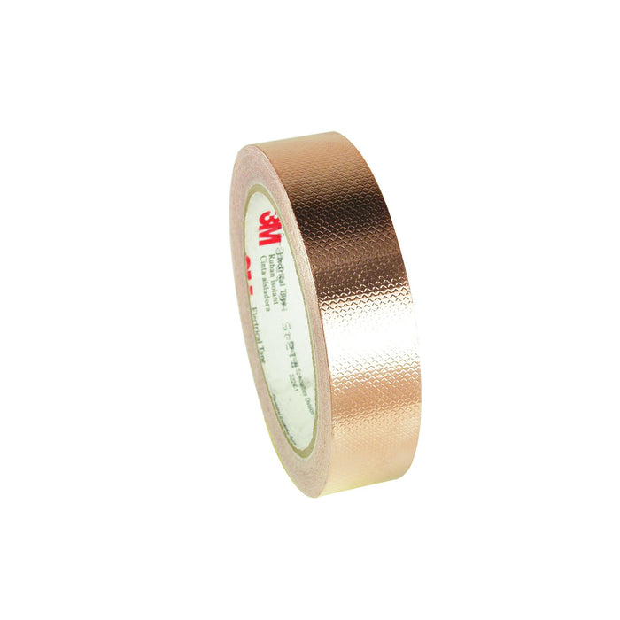 3M Embossed Copper Foil EMI Shielding Tape 1245, 1 in x 18 yd, 3 inPaper Core