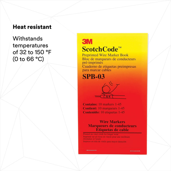 3M ScotchCode Pre-Printed Wire Marker Book SPB-03