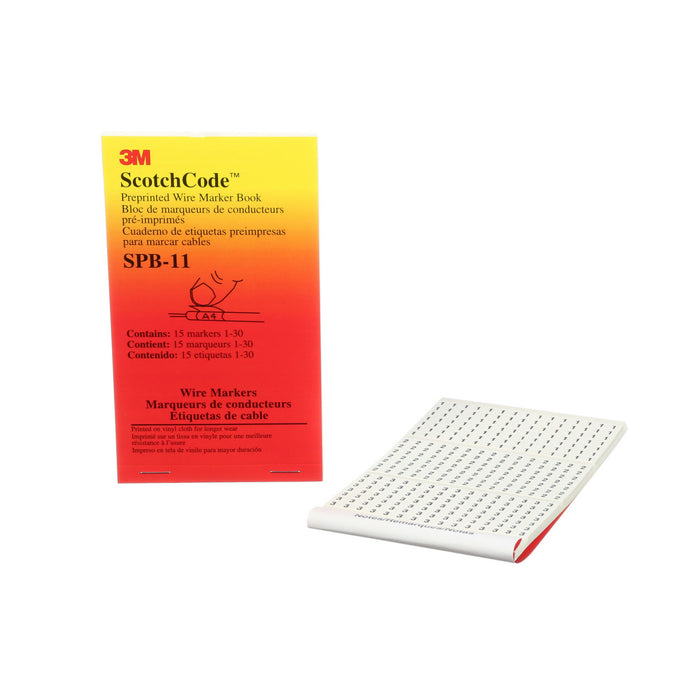 3M ScotchCode Pre-Printed Wire Marker Book SPB-11