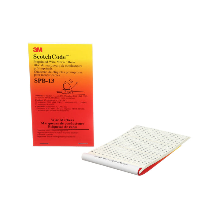 3M ScotchCode Pre-Printed Wire Marker Book SPB-13