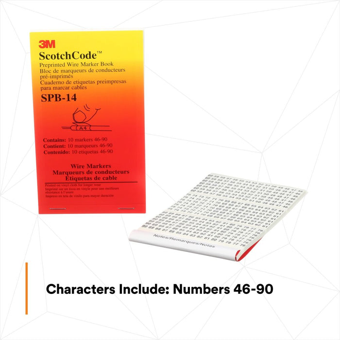 3M ScotchCode Pre-Printed Wire Marker Book SPB-14