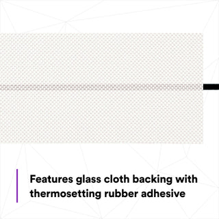 3M Saturated Glass Cloth Tape 90, White, 1/2 in (log roll of 24)