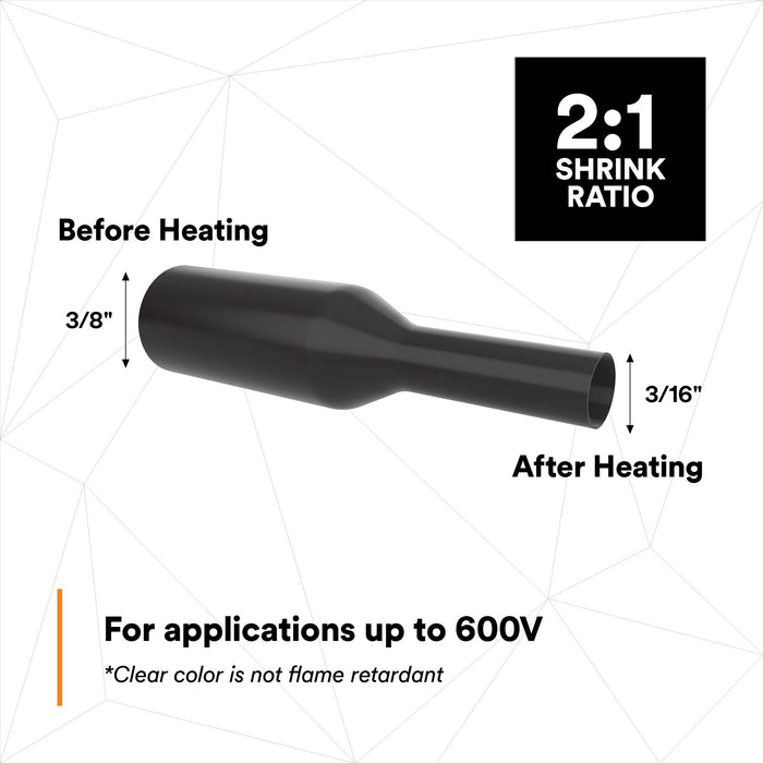 3M Heat Shrink Tubing Assortment Pack FP-301-3/8-Assort: 6 in lengthpieces