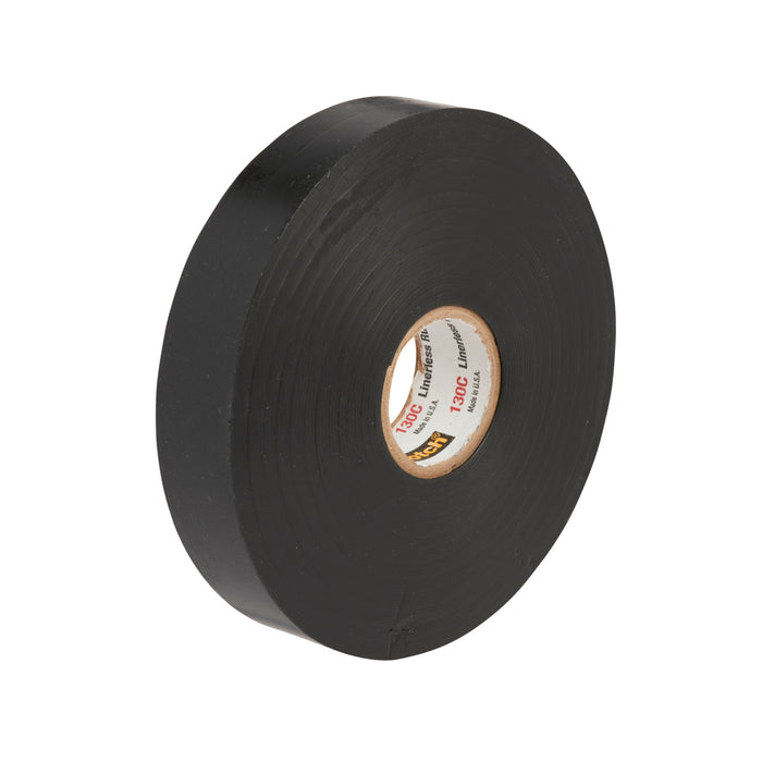 Scotch® Linerless Rubber Splicing Tape 130C, 1 in x 10 ft, Black, 1roll/carton