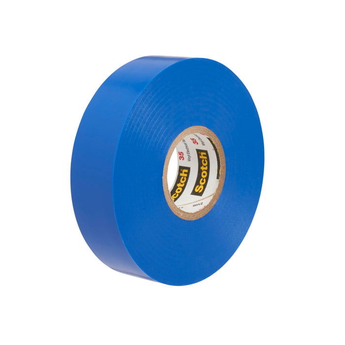 Scotch® Vinyl Color Coding Electrical Tape 35, 1/2 in x 20 ft, Blue