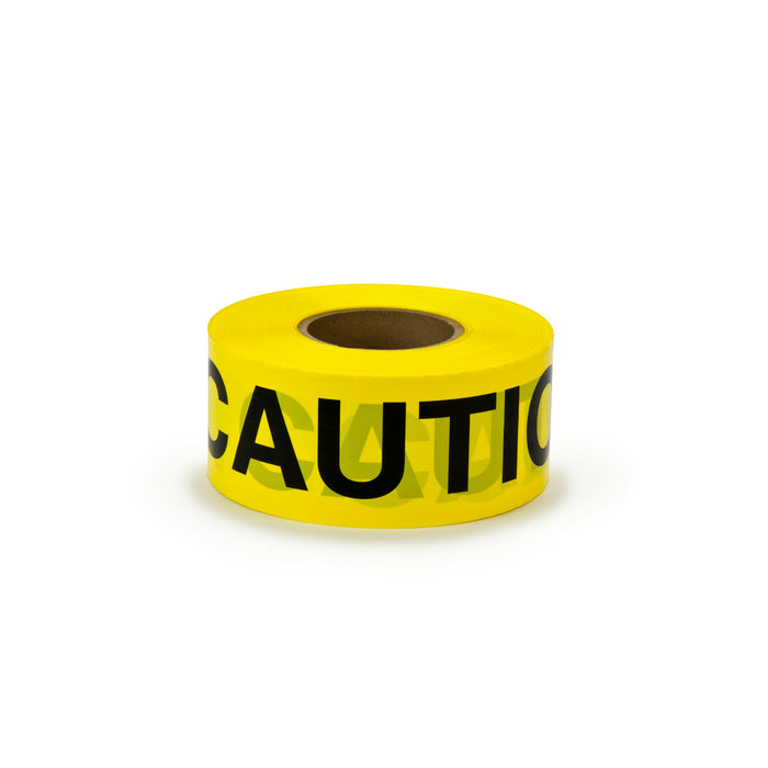 Scotch® Barricade Tape 301, CAUTION, 3 in x 300 ft, Yellow