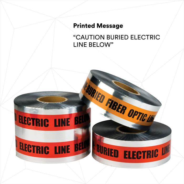 Scotch® Detectable Buried Barricade Tape 406, CAUTION BURIED ELECTRICLINE BELOW