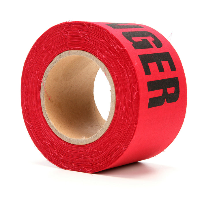 Scotch® Repulpable Barricade Tape 515, DANGER, 3 in x 150 ft, Red