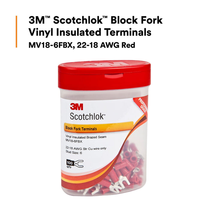 3M Scotchlok Block Fork Vinyl Insulated, MV18-6FBX