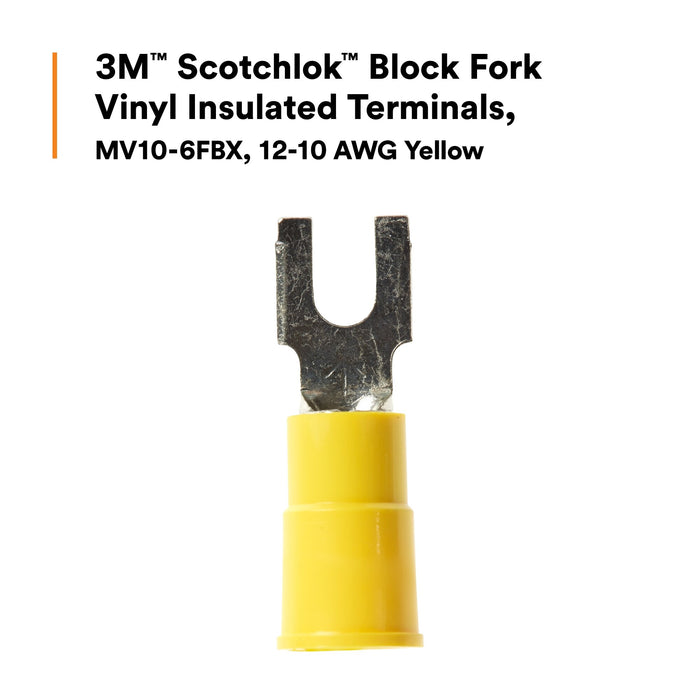 3M Scotchlok Block Fork Vinyl Insulated, MV10-6FBX