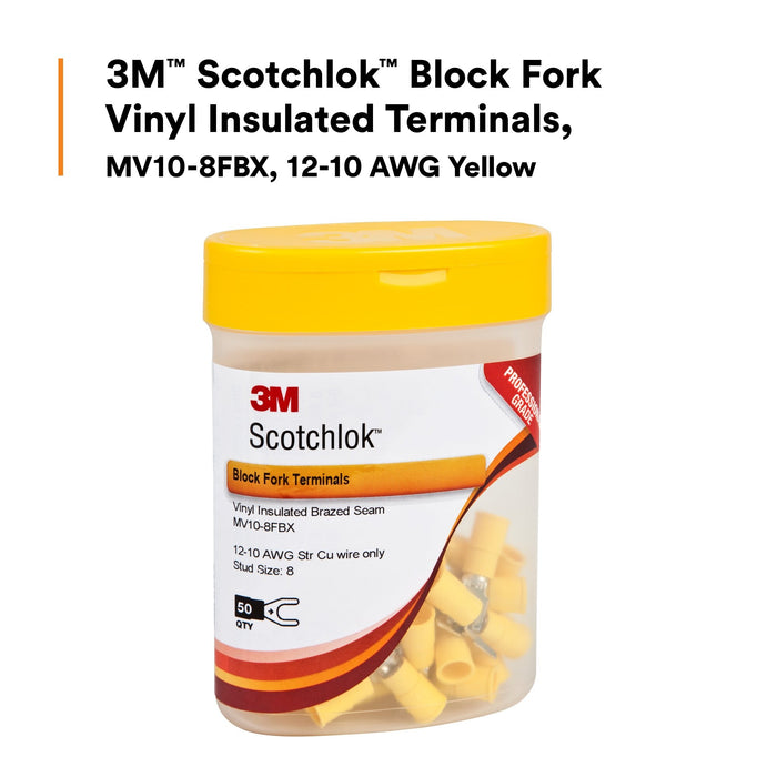 3M Scotchlok Block Fork Vinyl Insulated, MV10-8FBX