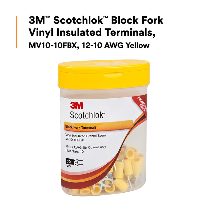 3M Scotchlok Block Fork Vinyl Insulated, MV10-10FBX