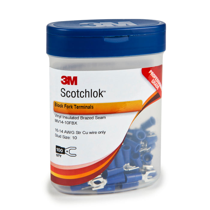 3M Scotchlok Locking Fork Vinyl Insulated, MV14-10FLX