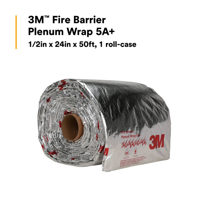 3M Fire Barrier Plenum Wrap 5A+, 1/2 in x 24 in x 50 ft