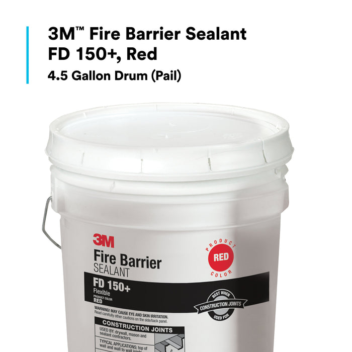 3M Fire Barrier Sealant FD 150+, Red, 4.5 Gallon (Pail)