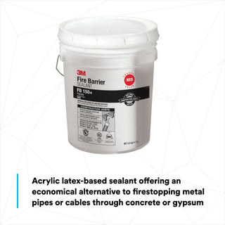 3M Fire Barrier Sealant FD 150+, Red, 4.5 Gallon (Pail)