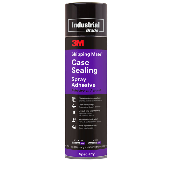 3M Shipping-Mate Case Sealing Adhesive, Clear, 24 fl oz Can (Net Wt17.3 oz)