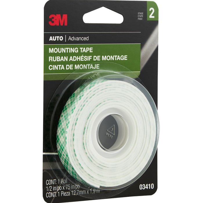 3M Mounting Tape, 03410, 1/2 in x 75 in