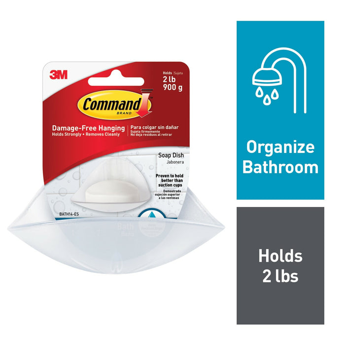 Command Soap Dish with Water-Resistant Strips BATH14-ES