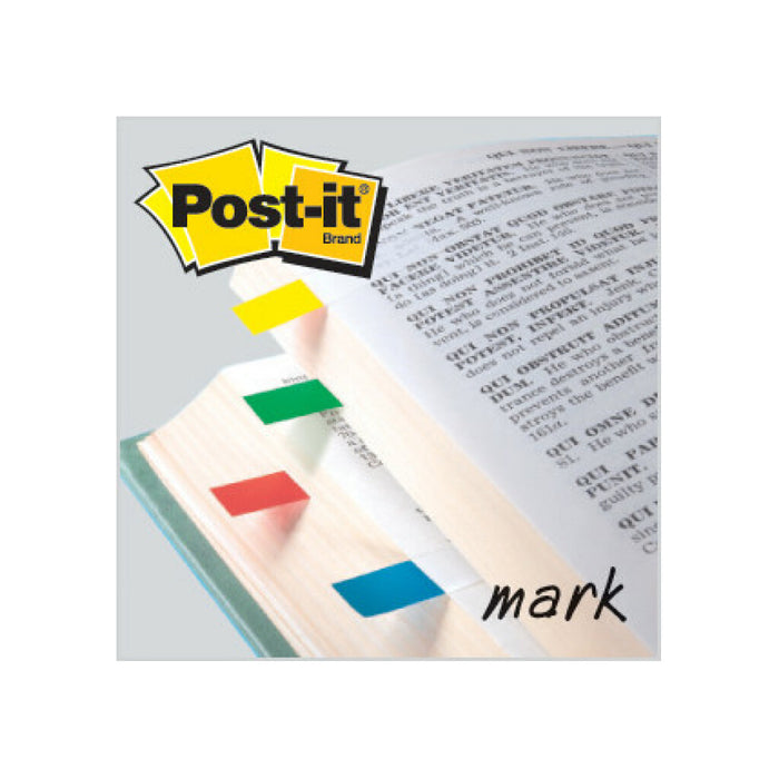 Post-it® Flags 683-4, .47 in x 1.71 in Red, Canary Yellow, Blue, Green