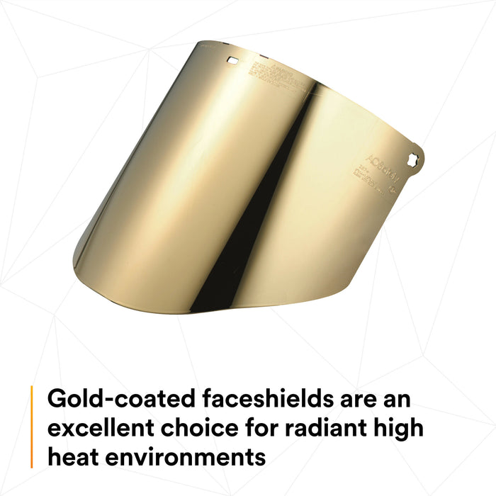 3M Gold-coated Polycarbonate Medium Green Faceshield Window WCP96BG