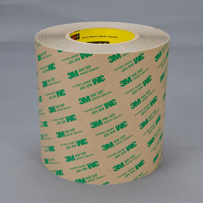 3M Adhesive Transfer Tape 468MP, Clear, 13 1/2 in x 180 yd, 5 mil