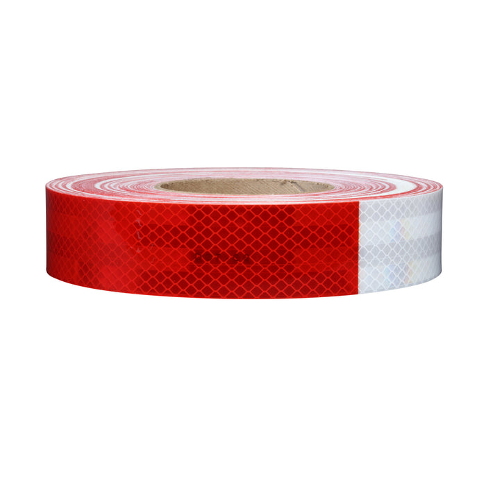 3M Diamond Grade Conspicuity Markings 983-32NL, Red/White, 1 in x 50yd