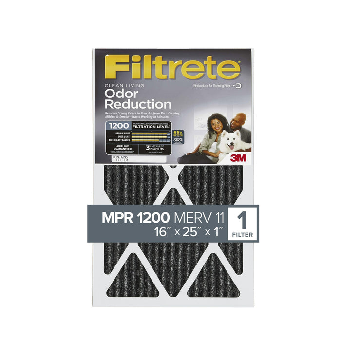 Filtrete Home Odor Reduction Filter HOME01-4, 16 in x 25 in x 1 in