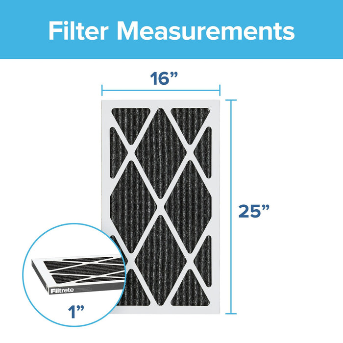 Filtrete Home Odor Reduction Filter HOME01-4, 16 in x 25 in x 1 in