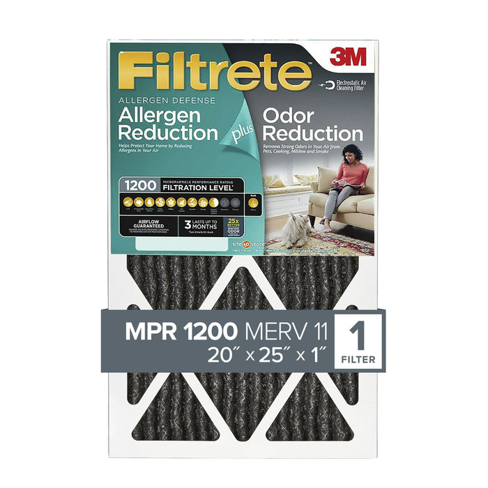 Filtrete Home Odor Reduction Filter HOME03-4, 20 in x 25 in x 1 in