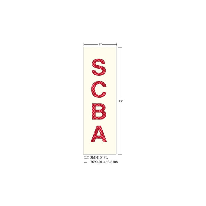3M Photoluminescent Film 6900, Shipboard Sign 3MN104PL, 4 in x 13 in,"SCBA"age