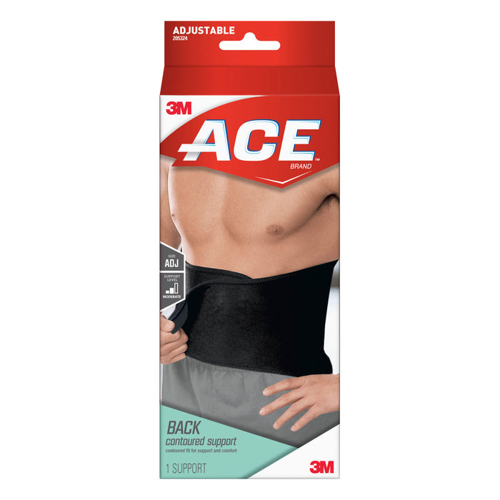 ACE Contoured Back Support 205324, One Size Adjustable
