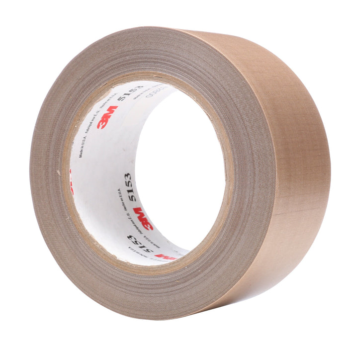 3M General Purpose PTFE Glass Cloth Tape 5153, Light Brown, 2 in x 36yd