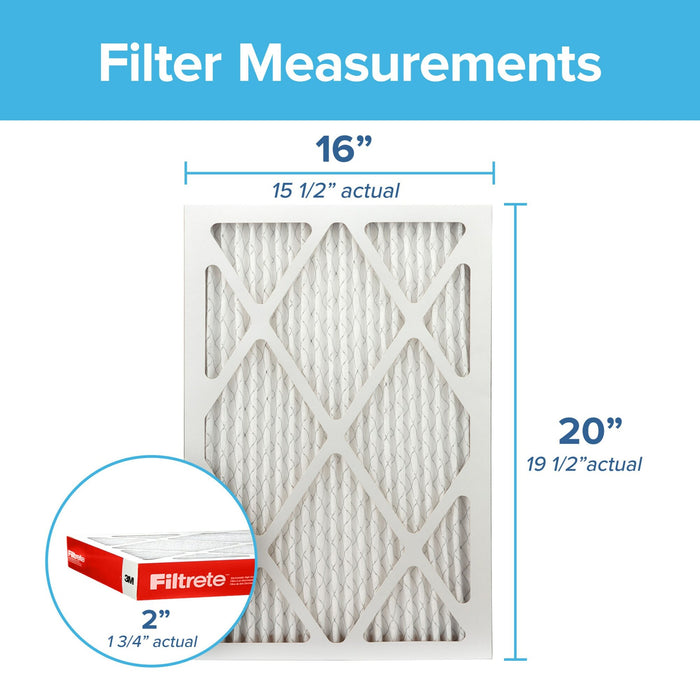 Filtrete Air Cleaning Filter HDWR00-2IN-12, 16 in x 20 in x 2 in