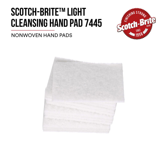Light Duty Cleansing Pad 7445, HP-HP, Nepheline Syenite Super Fine, White