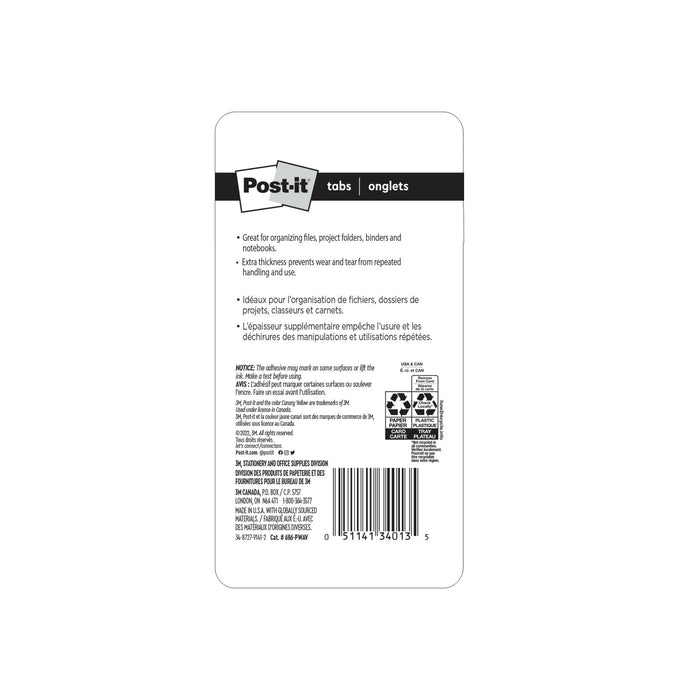 Post-it® Filing Tabs 686-PWAV, 2 in. x 1.5 in. (50,8 mm x 38.1 mm)